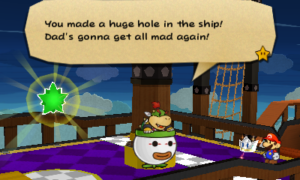 World 6-2: Bowser Jr.'s Flotilla — Paper Mario: Sticker Star walkthrough screenshot