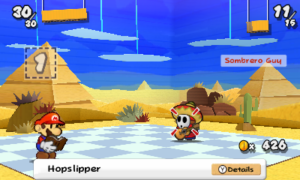 World 2-1: Drybake Desert — Paper Mario: Sticker Star walkthrough screenshot