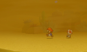 World 2-4: Damp Oasis — Paper Mario: Sticker Star walkthrough screenshot