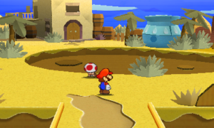 World 2-4: Damp Oasis — Paper Mario: Sticker Star walkthrough screenshot