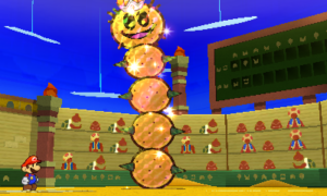 World 2-5: Drybake Stadium — Paper Mario: Sticker Star walkthrough screenshot
