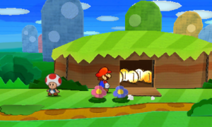 World 1-1: Warm Fuzzy Plains — Paper Mario: Sticker Star walkthrough screenshot