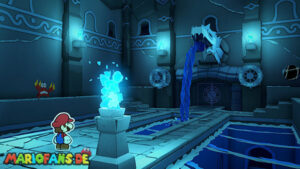 Water Vellumental Shrine — Paper Mario: The Origami King walkthrough screenshot