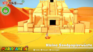 Scorching Sandpaper Minor — Paper Mario: The Origami King walkthrough screenshot