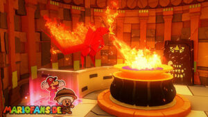 Scorching Sandpaper Desert — Paper Mario: The Origami King walkthrough screenshot