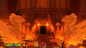 Fire Vellumental Cave — Paper Mario: The Origami King walkthrough screenshot