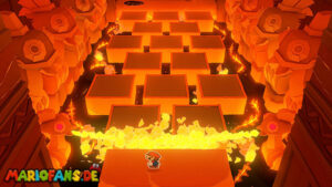 Fire Vellumental Cave — Paper Mario: The Origami King walkthrough screenshot