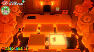 Fire Vellumental Cave — Paper Mario: The Origami King walkthrough screenshot