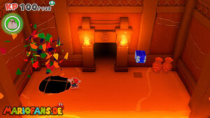 Fire Vellumental Cave — Paper Mario: The Origami King walkthrough screenshot