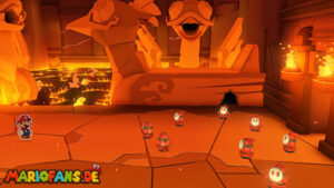 Fire Vellumental Cave — Paper Mario: The Origami King walkthrough screenshot