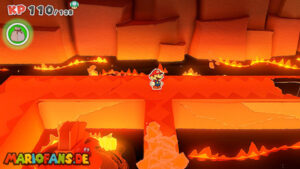 Fire Vellumental Cave — Paper Mario: The Origami King walkthrough screenshot