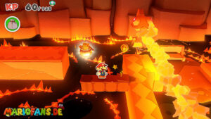 Fire Vellumental Cave — Paper Mario: The Origami King walkthrough screenshot