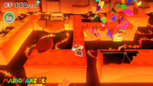 Fire Vellumental Cave — Paper Mario: The Origami King walkthrough screenshot
