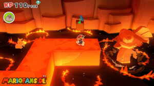 Fire Vellumental Cave — Paper Mario: The Origami King walkthrough screenshot
