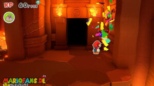 Fire Vellumental Cave — Paper Mario: The Origami King walkthrough screenshot