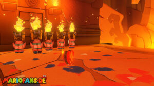 Fire Vellumental Cave — Paper Mario: The Origami King walkthrough screenshot