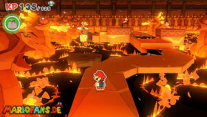 Fire Vellumental Cave — Paper Mario: The Origami King walkthrough screenshot