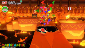 Fire Vellumental Cave — Paper Mario: The Origami King walkthrough screenshot