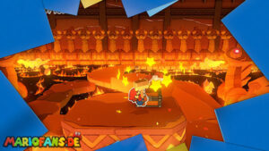Fire Vellumental Cave — Paper Mario: The Origami King walkthrough screenshot