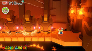 Fire Vellumental Cave — Paper Mario: The Origami King walkthrough screenshot