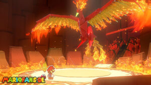 Fire Vellumental Cave — Paper Mario: The Origami King walkthrough screenshot