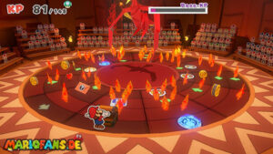 Fire Vellumental Cave — Paper Mario: The Origami King walkthrough screenshot
