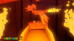 Fire Vellumental Cave — Paper Mario: The Origami King walkthrough screenshot