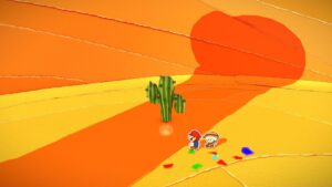 Scorching Sandpaper Far West — Paper Mario: The Origami King walkthrough screenshot