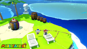 Spade Island — Paper Mario: The Origami King walkthrough screenshot