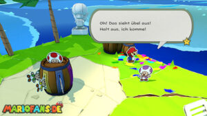 Spade Island — Paper Mario: The Origami King walkthrough screenshot