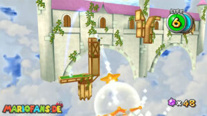 Cloudy Court Galaxy — Super Mario Galaxy 2 walkthrough route