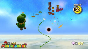 Gusty Garden Galaxy — Super Mario Galaxy walkthrough route