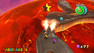 Melty Molten Galaxy — Super Mario Galaxy walkthrough route